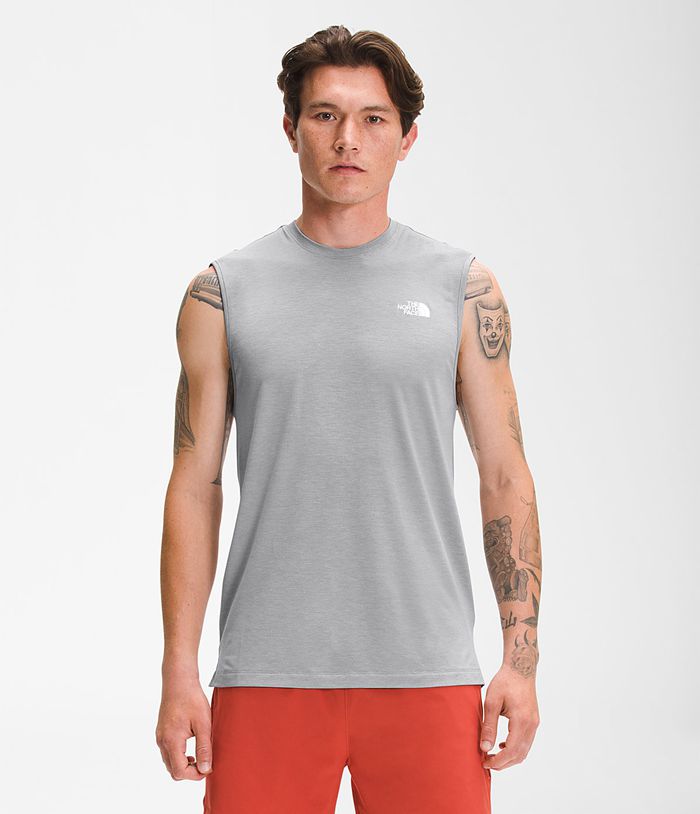 Camiseta The North Face Hombre Gris Wander Sleeveless 97431XQCE